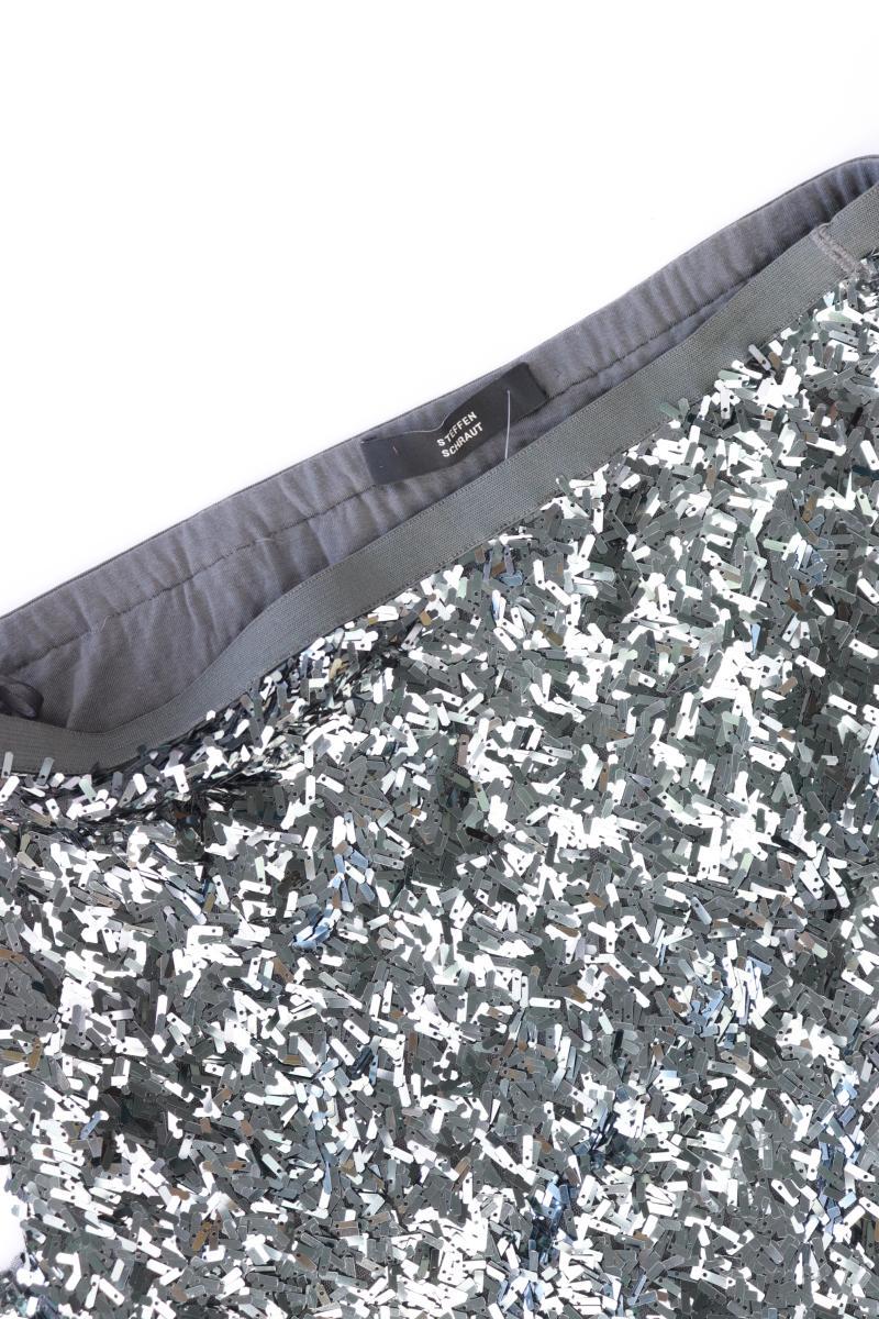 Steffen Schraut Rock Gr. 40 mit Pailletten silber aus Nylon - Image 3