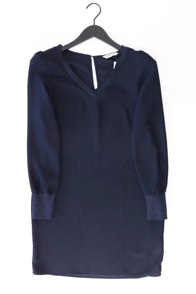 NAF NAF Langarmkleid Gr. 36 blau aus Polyester