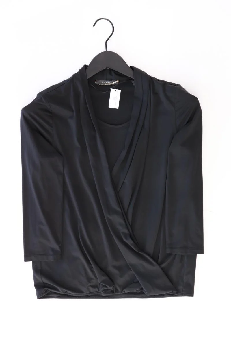 Esprit Regular Bluse Gr. S 3/4 Ärmel schwarz aus Polyester