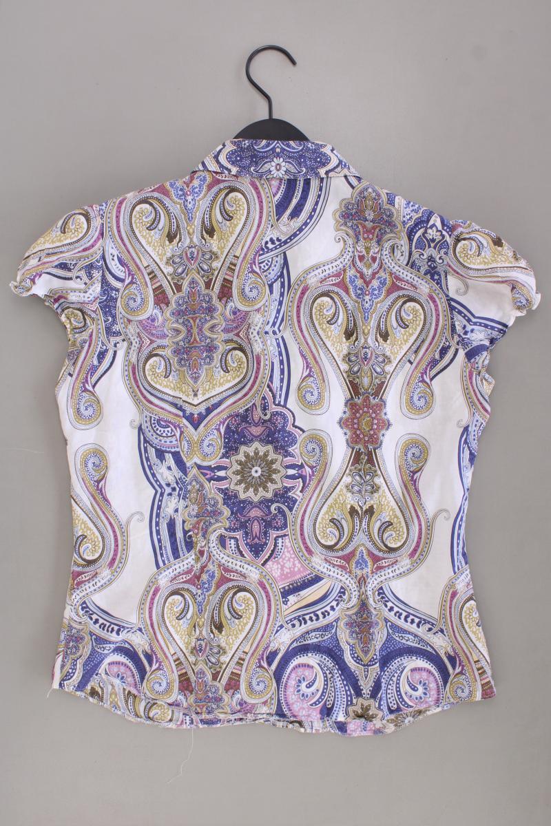 Taifun Rüschenbluse Gr. 36 mit Paisleymuster Kurzarm mehrfarbig aus Baumwolle - Image 3