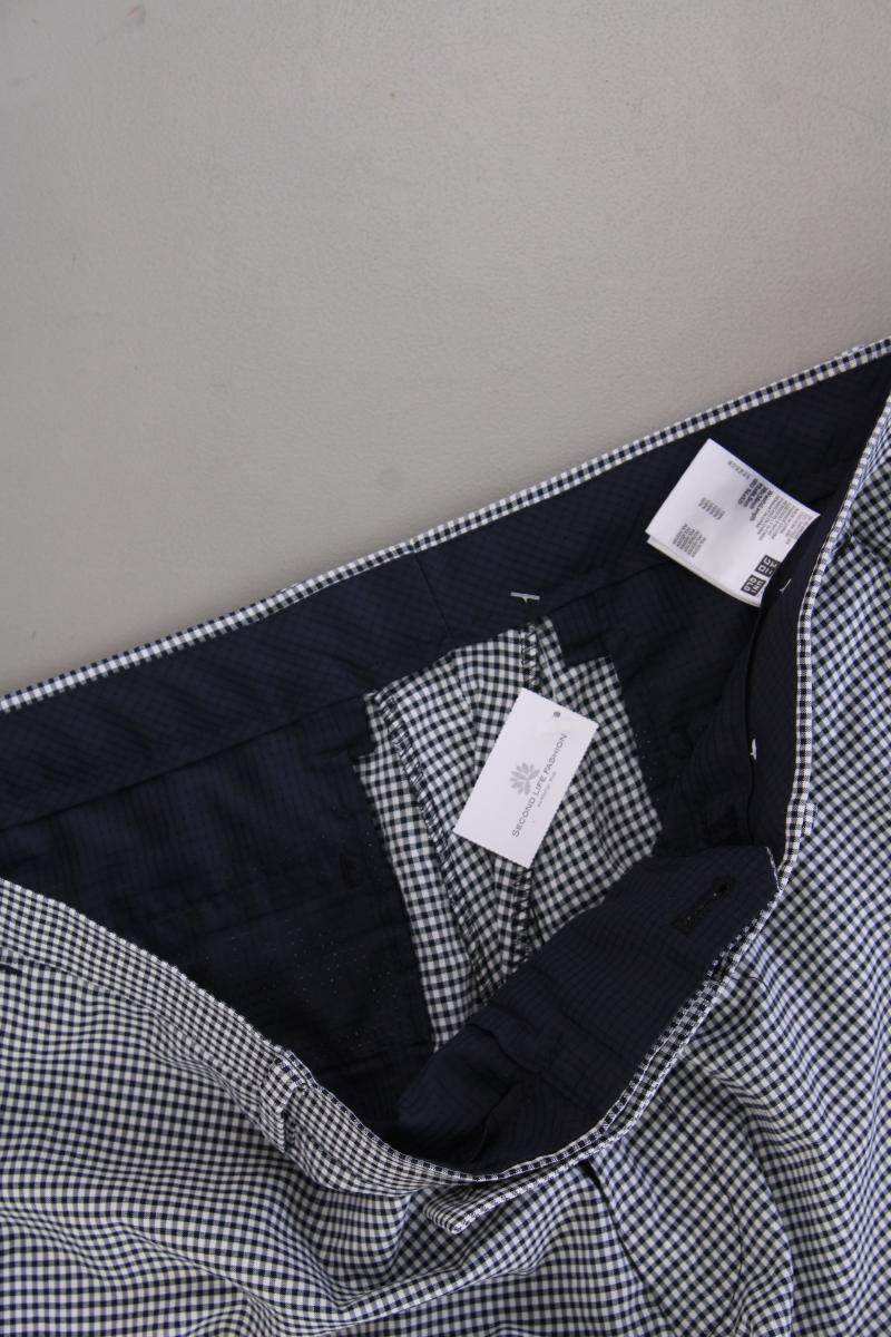 Uniqlo Chinohose für Herren Gr. W38/L34 kariert blau aus Polyester - Image 2
