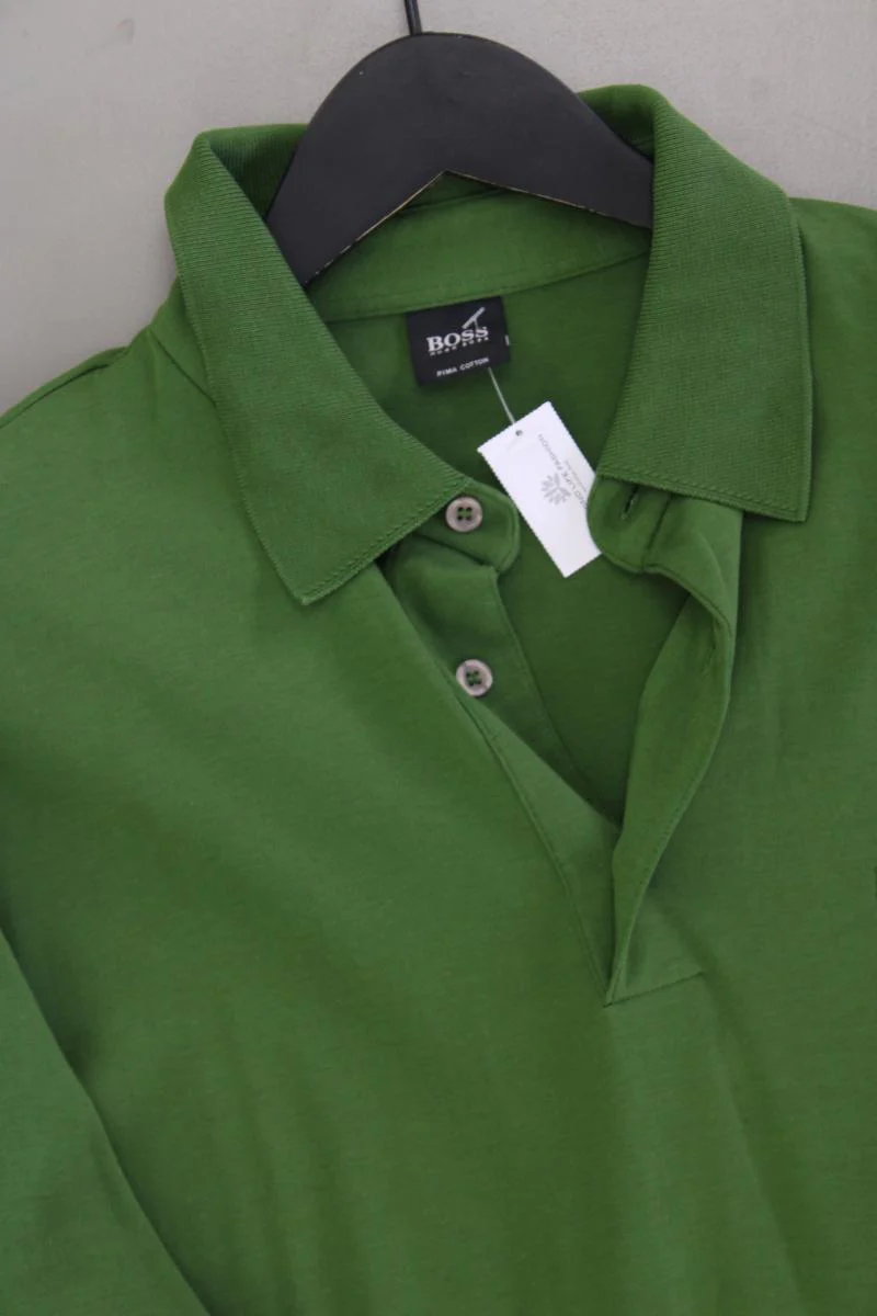 BOSS by Hugo Boss Poloshirt für Herren Gr. M Langarm grün aus Baumwolle - Image 2