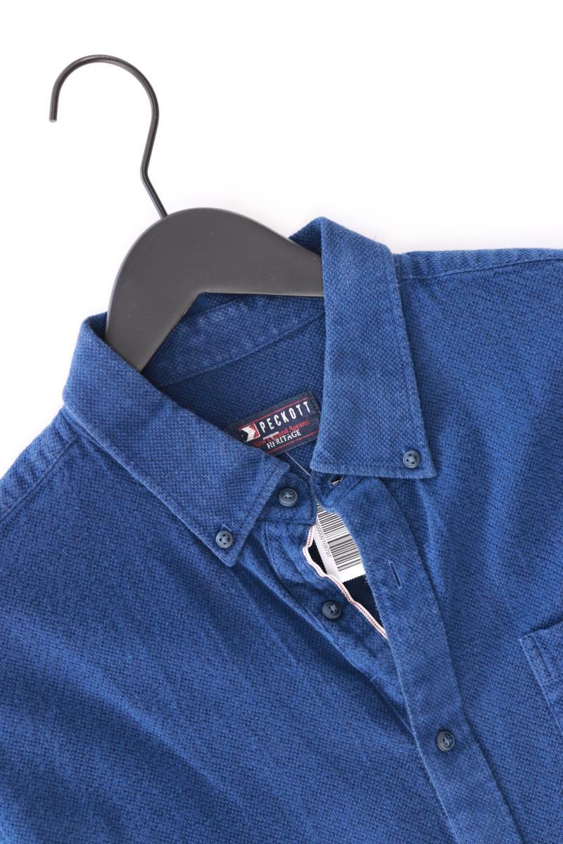 PECKOTT Langarmhemd für Herren Gr. XL blau aus Baumwolle - Image 3