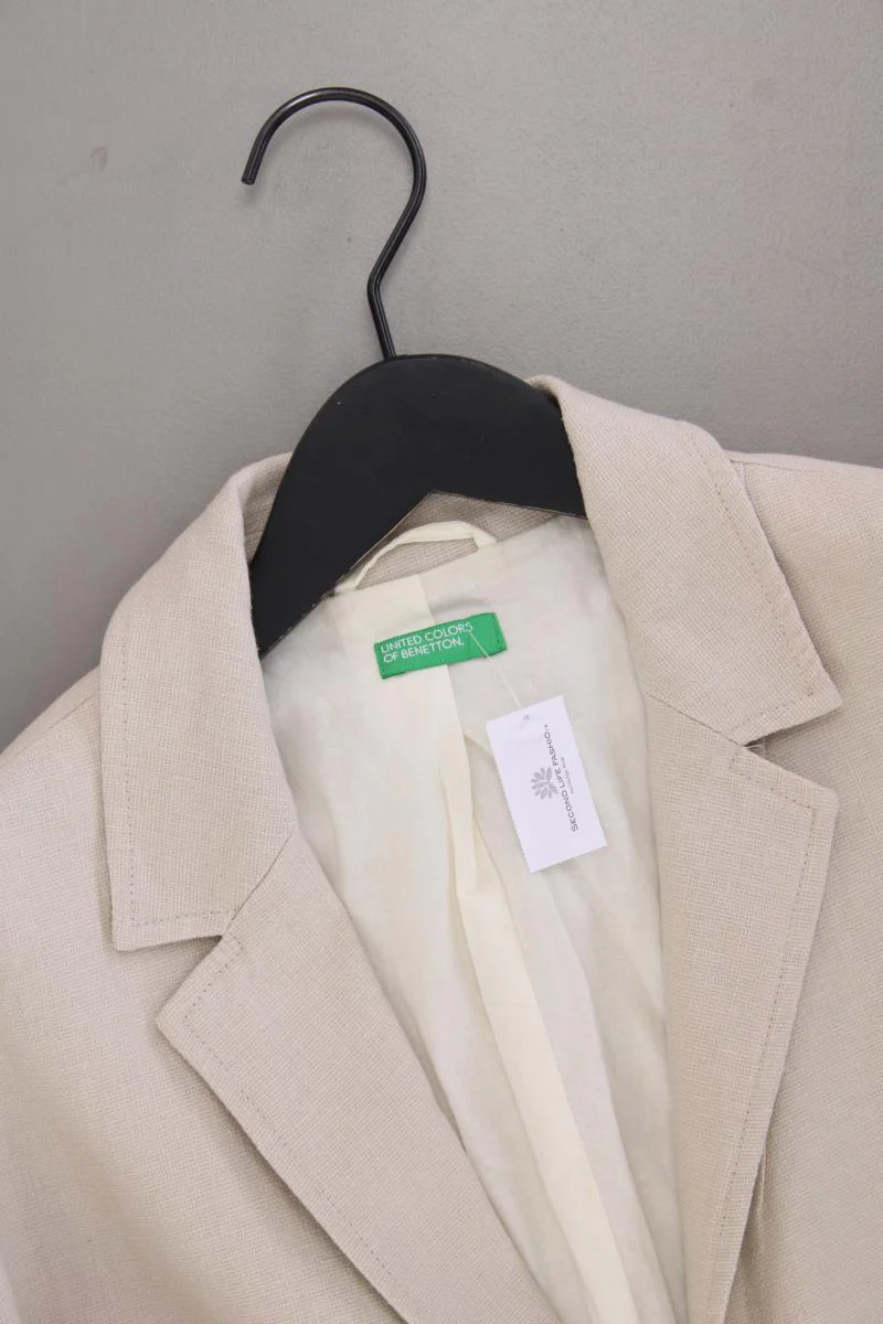 United Colors of Benetton Übergangsmantel Gr. 38 creme aus Leinen - Image 2