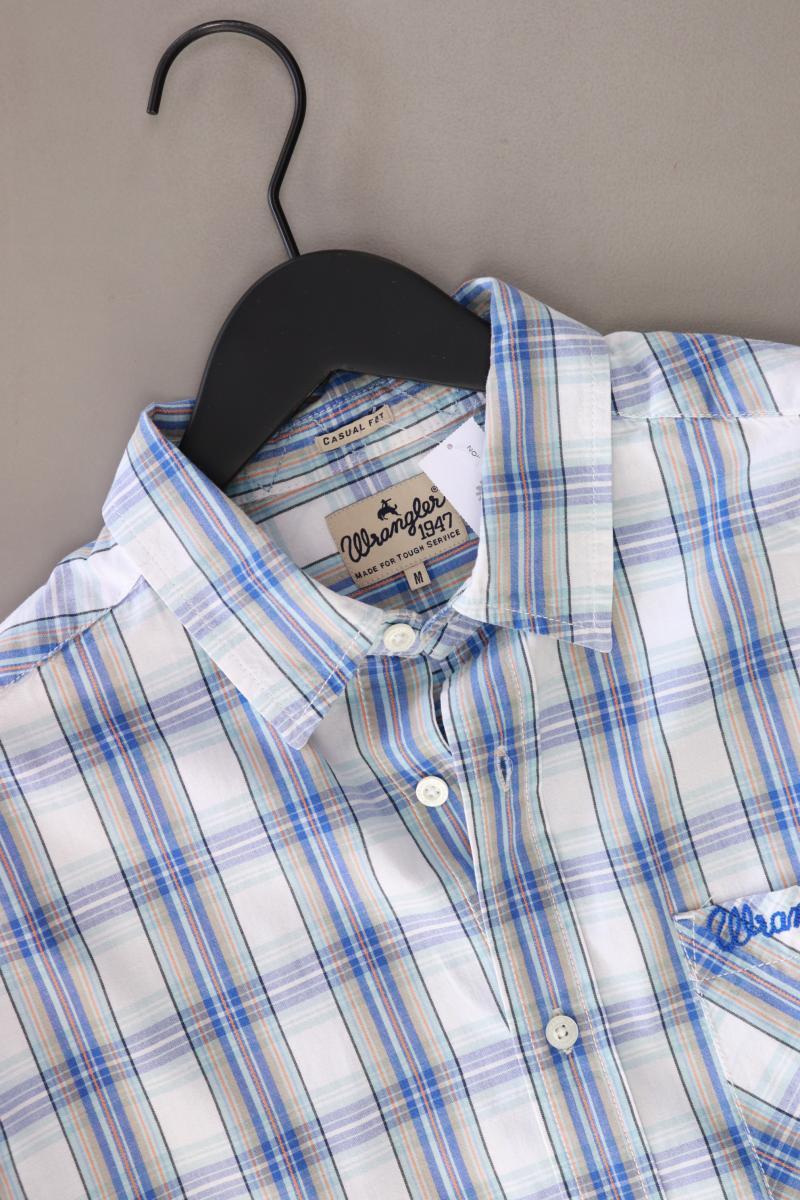 Wrangler Karohemd für Herren Gr. M kariert Kurzarm blau aus Baumwolle - Image 3