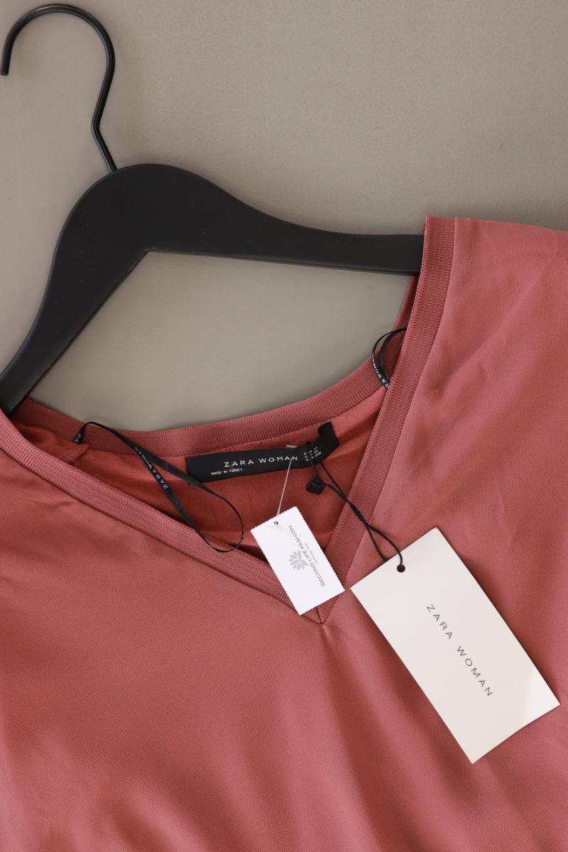 Zara Chiffonbluse Gr. M neu mit Etikett 3/4 Ärmel rosa aus Polyester - Image 3