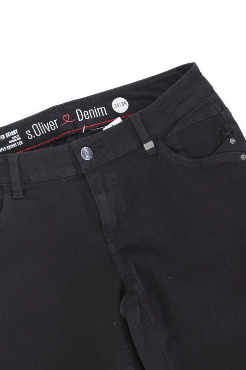 s.Oliver Skinny Jeans Gr. 34/L34 schwarz aus Baumwolle - Image 2