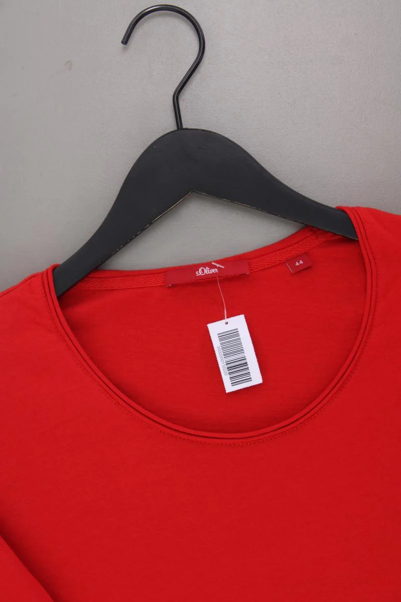 s.Oliver T-Shirt Gr. 44 Kurzarm rot aus Baumwolle - Image 2