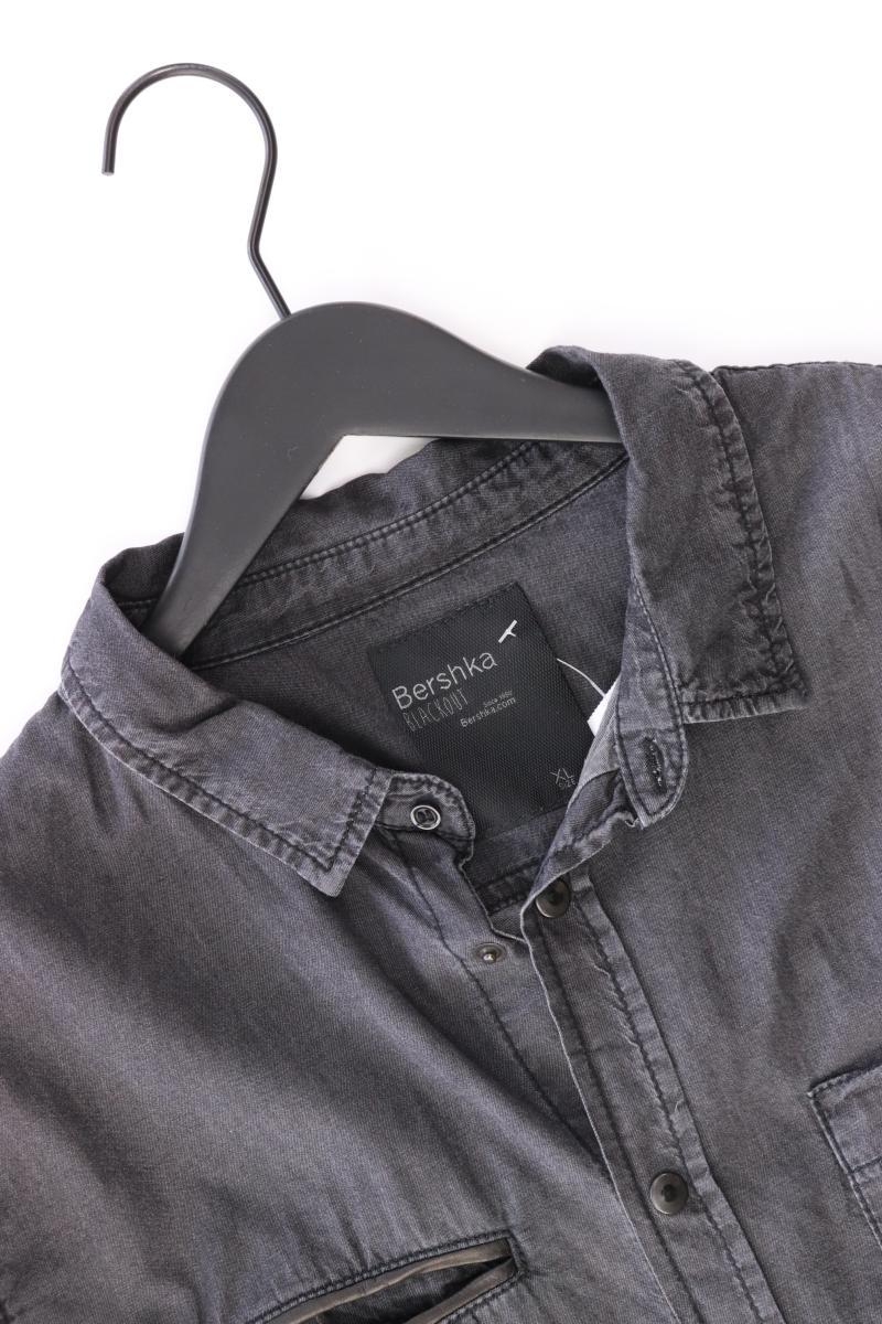 Bershka Langarmhemd für Herren Gr. XL grau aus Baumwolle - Image 3