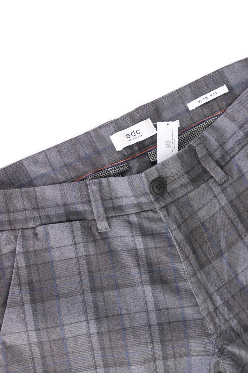 edc by Esprit Hose für Herren Gr. W32/L32 kariert grau aus Baumwolle - Image 3