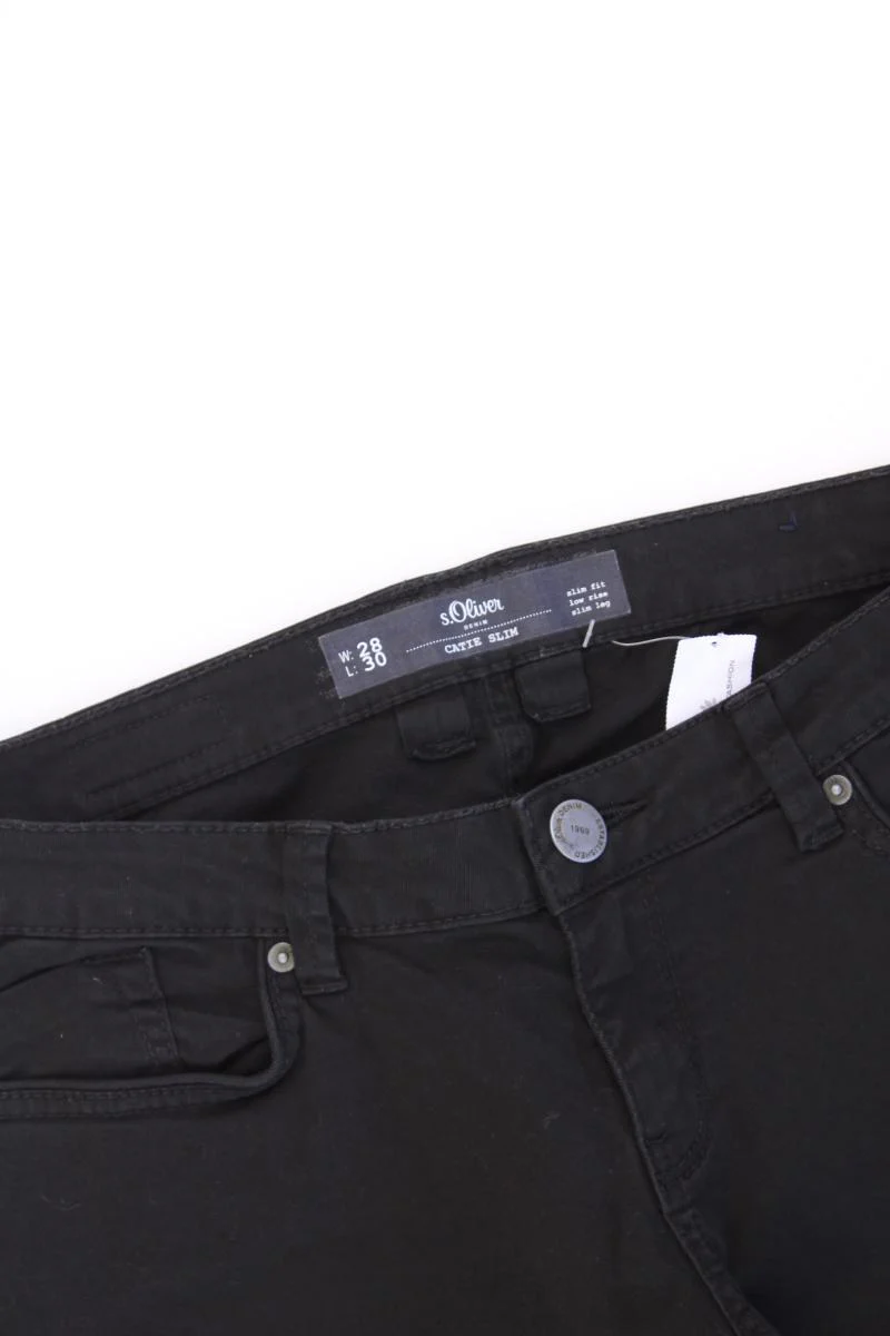 s.Oliver Five-Pocket-Hose Gr. W28/L30 Modell Catie Slim schwarz aus Baumwolle - Image 2