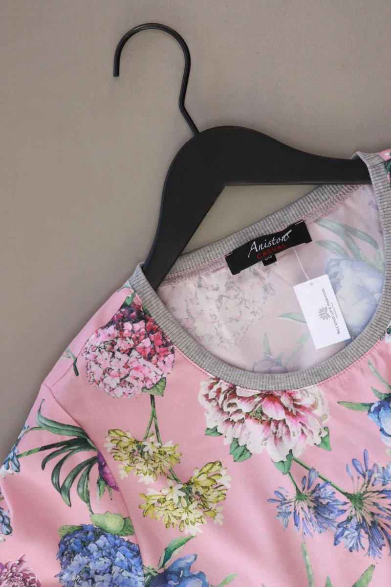 Aniston Kurzarmbluse Gr. 38 mit Blumenmuster rosa aus Polyester - Image 3