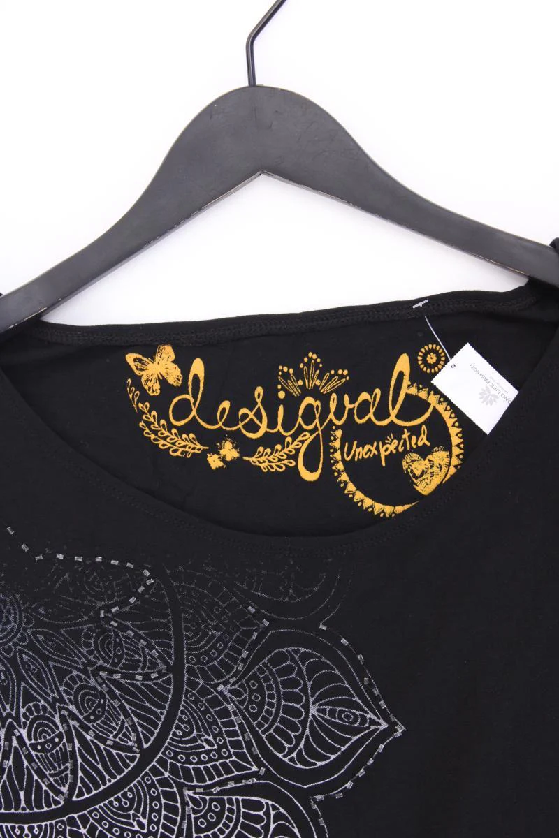 Desigual Kurzarmkleid Gr. 40 mit Blumenmuster schwarz - Image 2