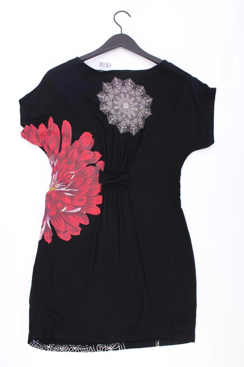 Desigual Kurzarmkleid Gr. 40 mit Blumenmuster schwarz - Image 3