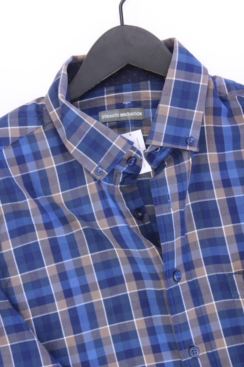 Strauss Karohemd für Herren Gr. Hemdgröße 41/42 kariert Langarm blau - Image 2
