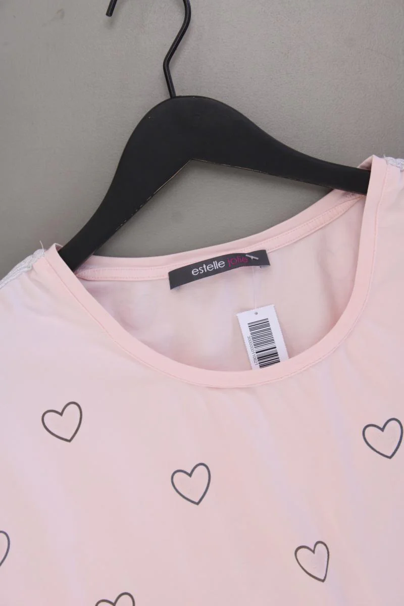 estelle jolie Shirt mit Herzmuster Gr. 46 Kurzarm rosa aus Baumwolle - Image 2