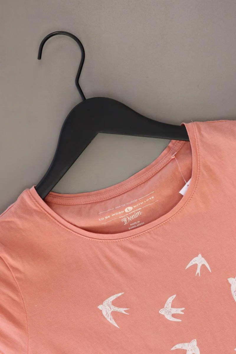 Tom Tailor Printshirt Gr. L Kurzarm orange aus Viskose - Image 3