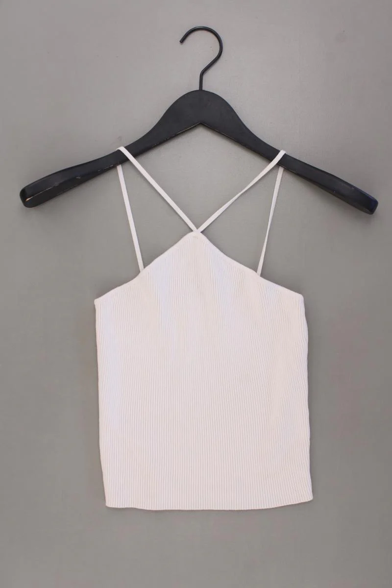 Zara Spaghetti-Top Gr. S neuwertig creme aus Viskose