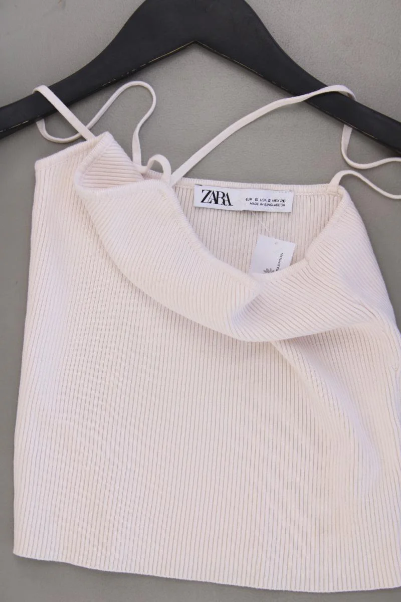 Zara Spaghetti-Top Gr. S neuwertig creme aus Viskose - Image 2