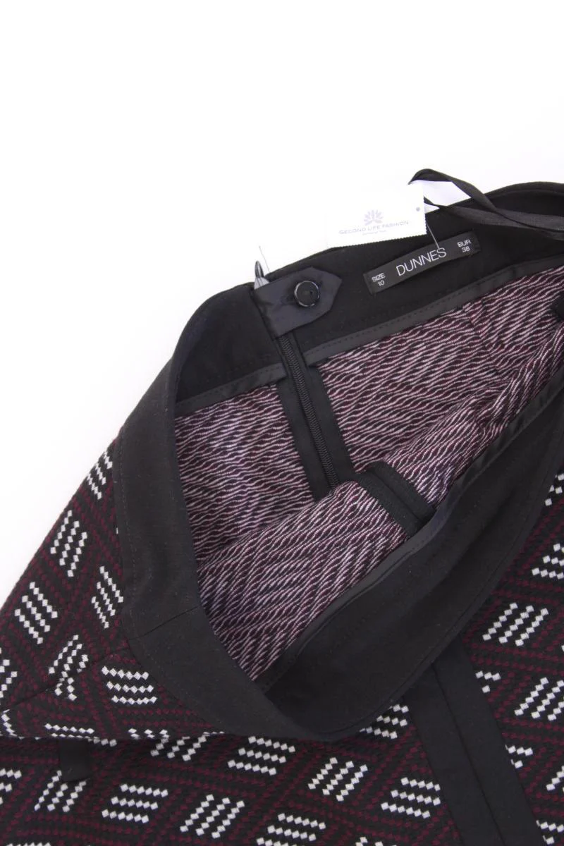 DUNNES Rock Gr. 38 geometrisches Muster schwarz aus Polyester - Image 2