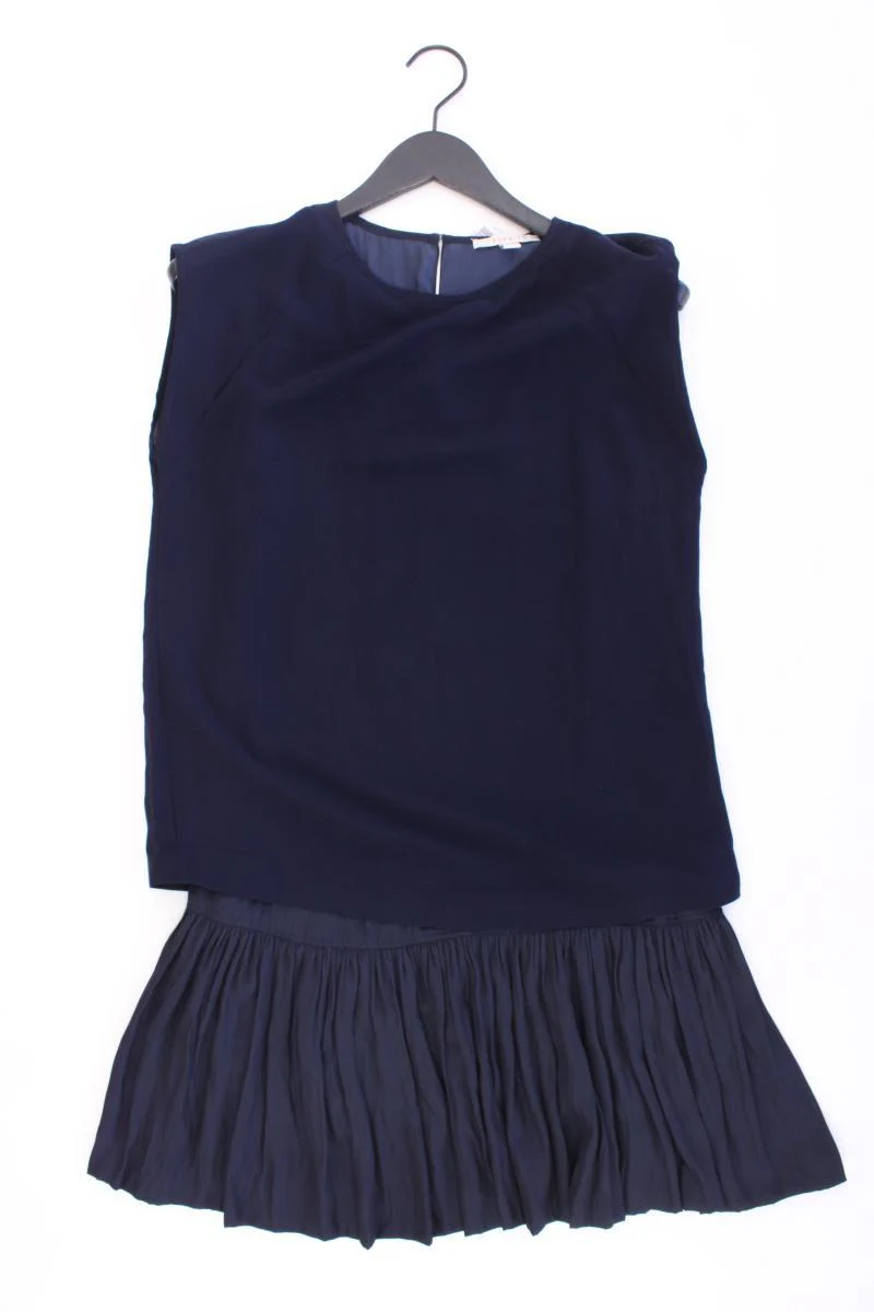 Esprit Chiffonkleid Gr. 36 Kurzarm blau aus Polyester