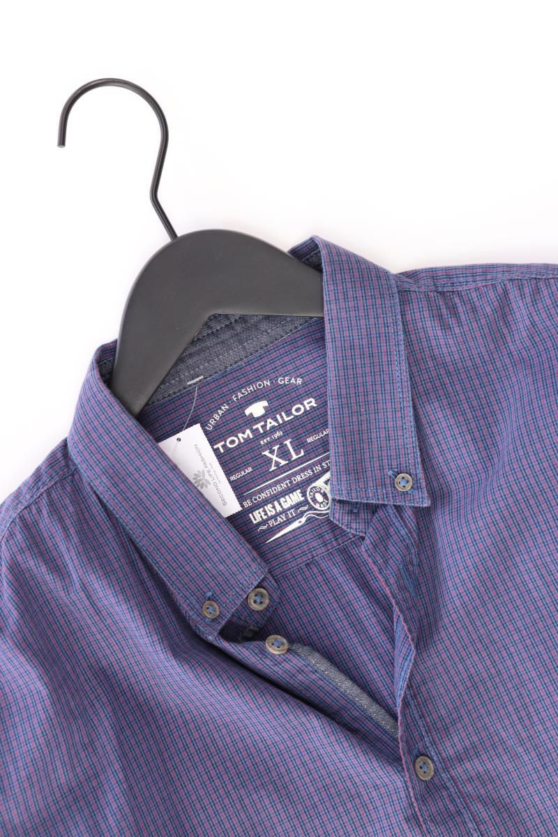 Tom Tailor Karohemd für Herren Gr. XL kariert Langarm blau aus Baumwolle - Image 3