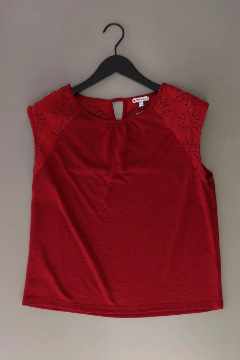 Street One T-Shirt Gr. 38 Kurzarm rot aus Polyester