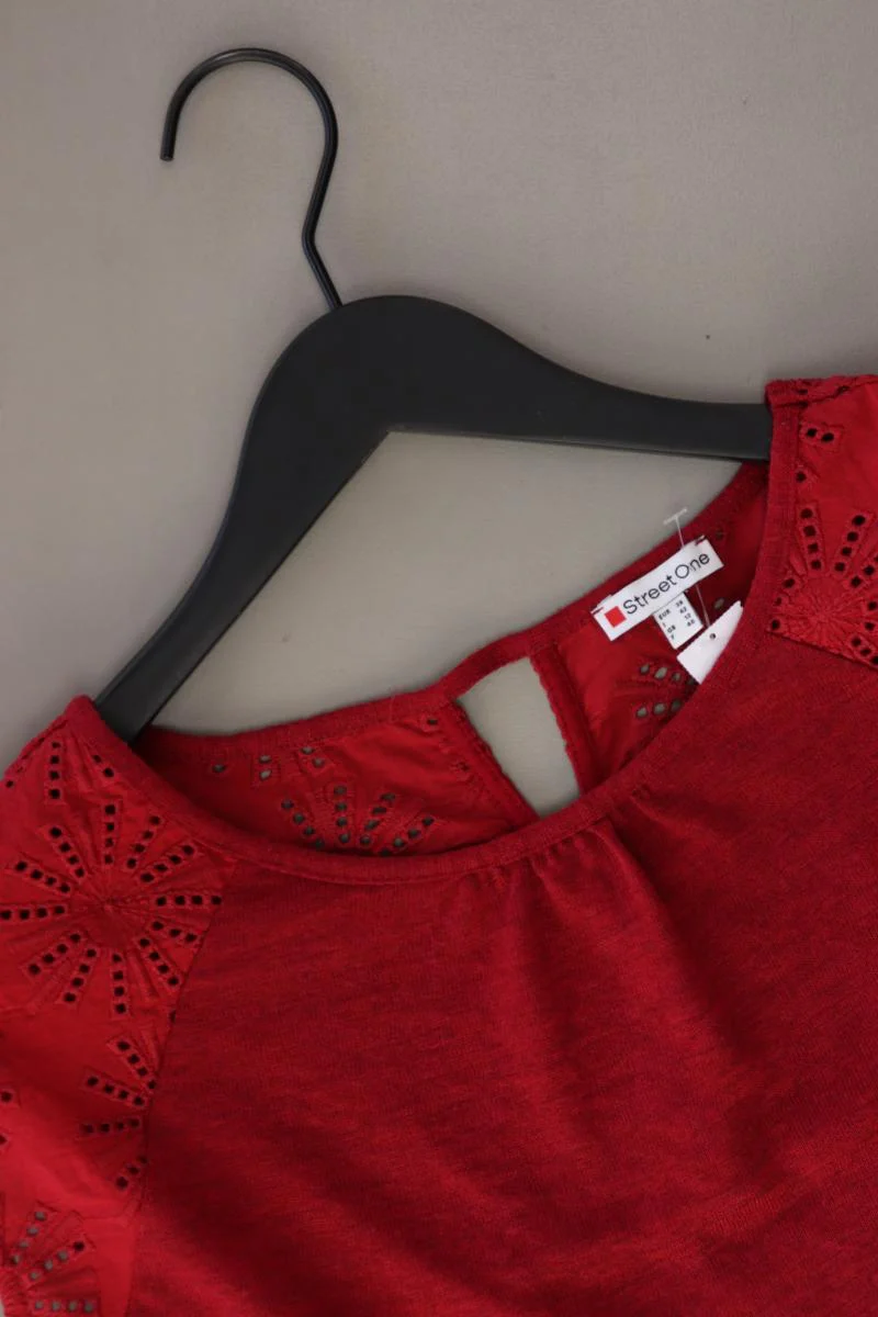 Street One T-Shirt Gr. 38 Kurzarm rot aus Polyester - Image 3