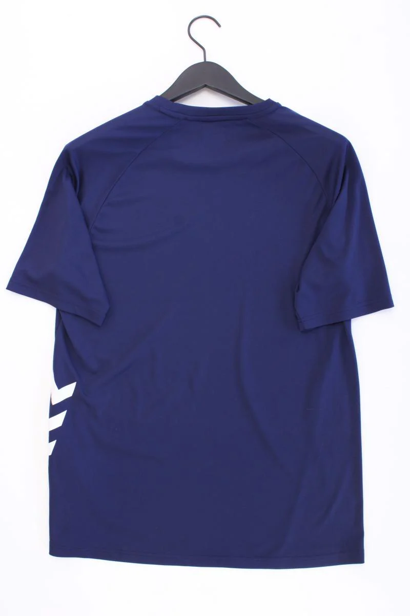 hummel Sportshirt für Herren Gr. M Kurzarm blau aus Polyester - Image 3