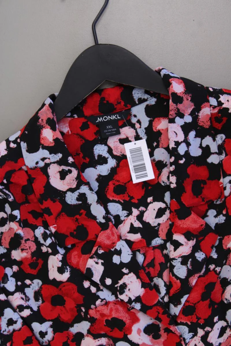 Monki Langarmbluse Gr. XXL mit Blumenmuster neuwertig rot aus Polyester - Image 2