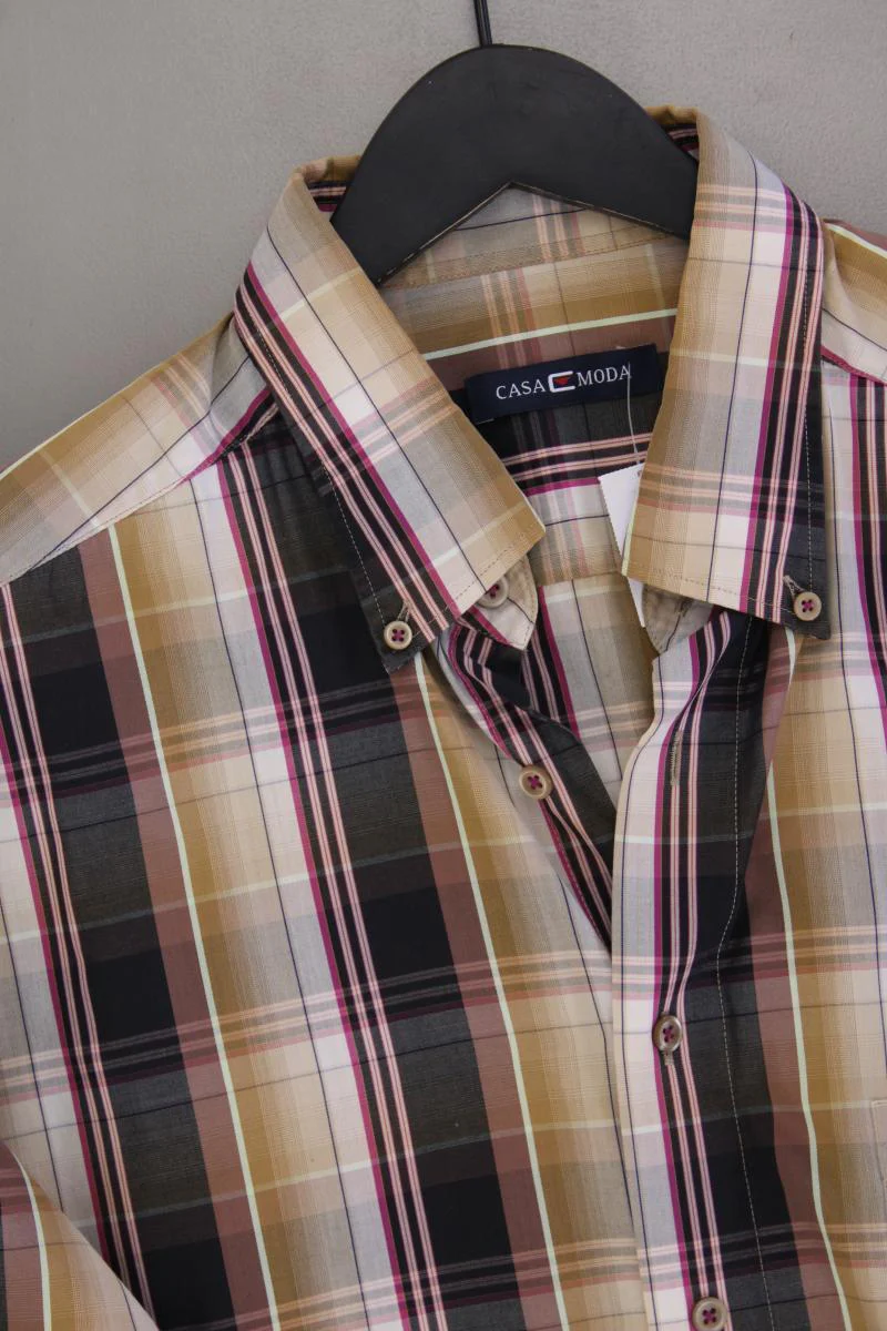 Casa Moda Karohemd für Herren Gr. XL kariert Kurzarm braun - Image 2