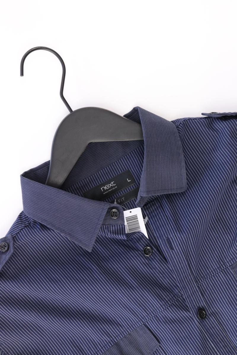 next Langarmhemd für Herren Gr. L gestreift blau aus Baumwolle - Image 3