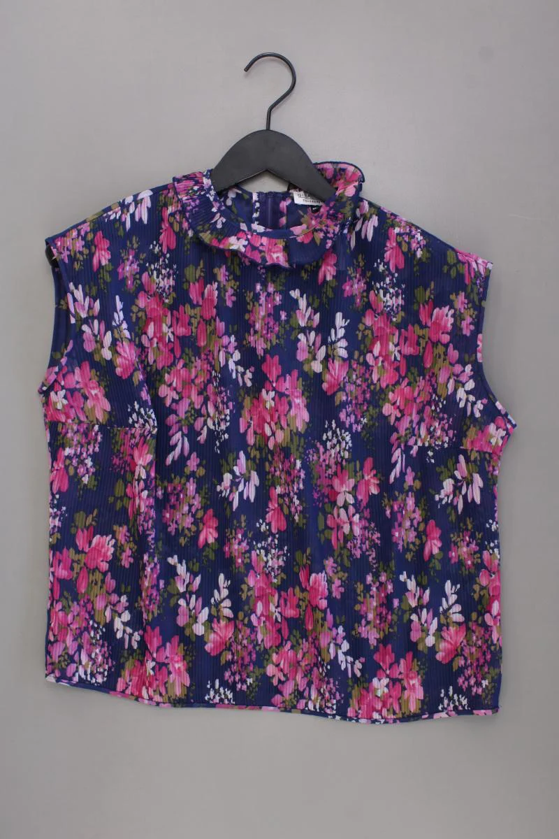 Gina Laura Kurzarmbluse Gr. XL mit Blumenmuster mehrfarbig