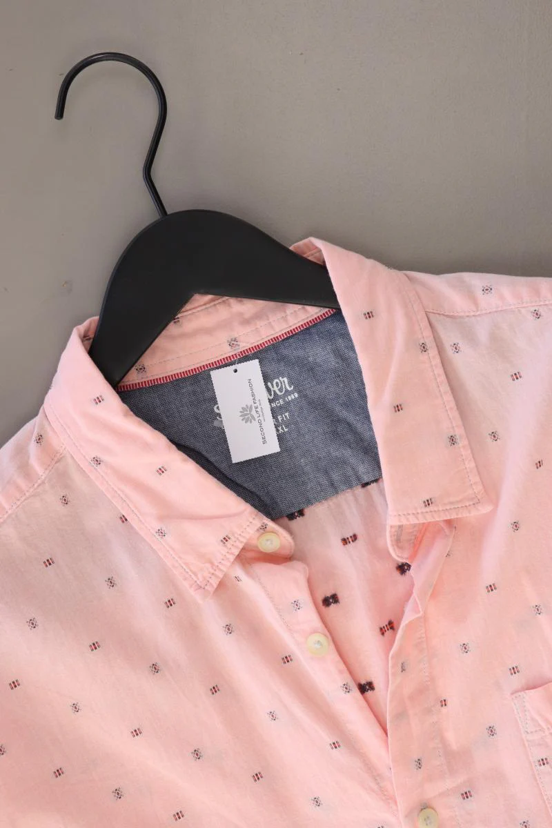 s.Oliver Kurzarmhemd für Herren Gr. XXL rosa aus Baumwolle - Image 3