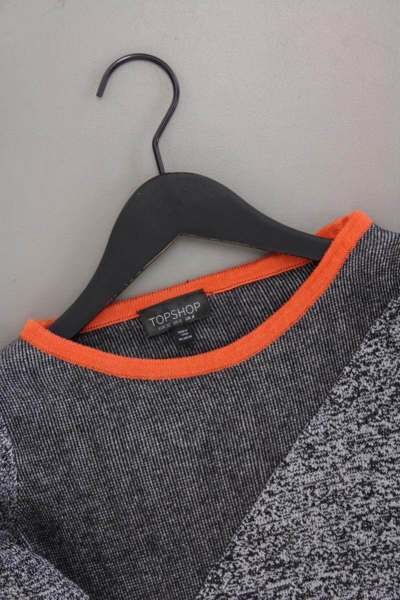 Topshop Cropped Shirt Gr. 32 Langarm grau aus Viskose - Image 2