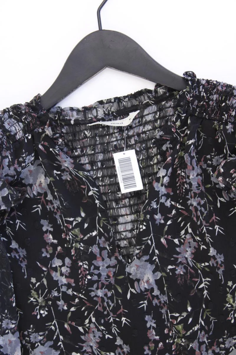 PIGALLE Chiffonbluse Gr. M mit Blumenmuster Langarm schwarz aus Polyester - Image 2