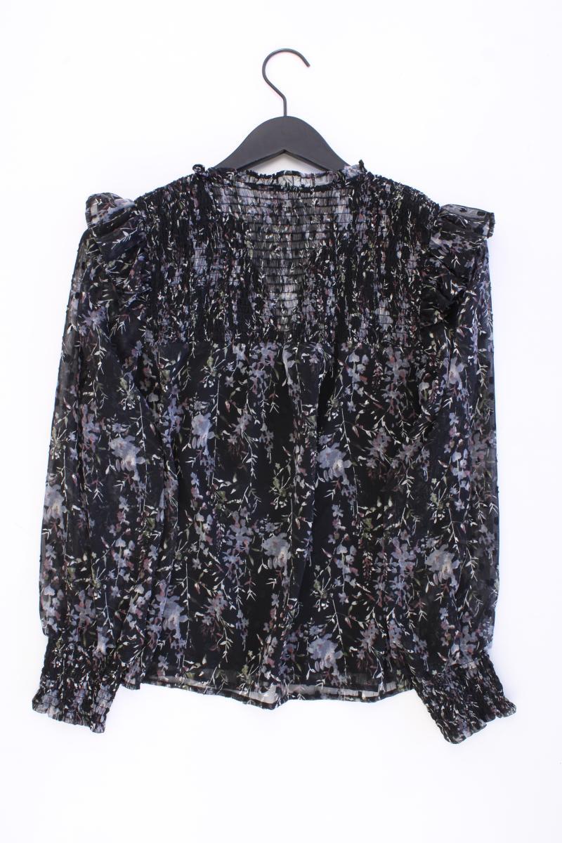 PIGALLE Chiffonbluse Gr. M mit Blumenmuster Langarm schwarz aus Polyester - Image 3