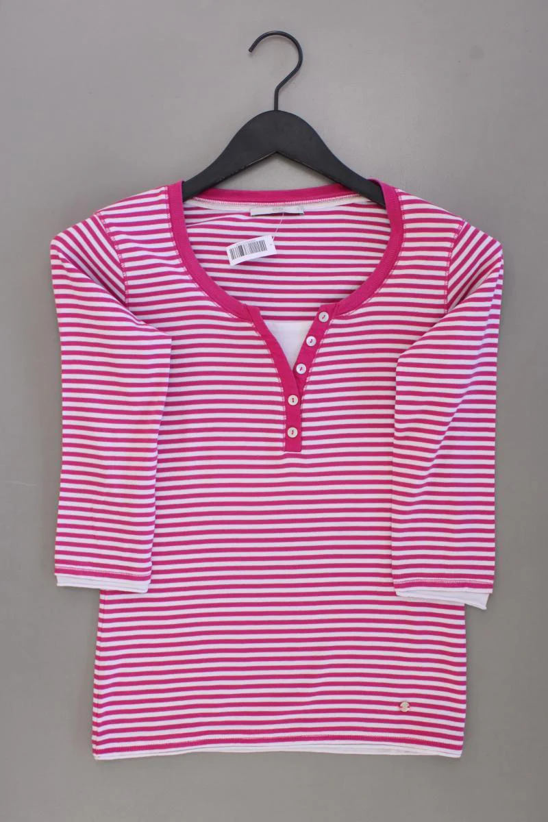 Brax Ringelshirt Gr. 36 gestreift 3/4 Ärmel pink aus Baumwolle