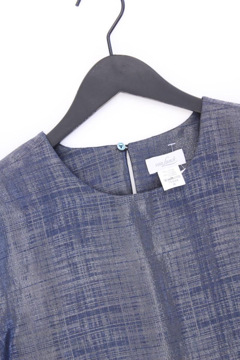 van Laack Kurzarmbluse Gr. 36 blau aus Viskose - Image 2