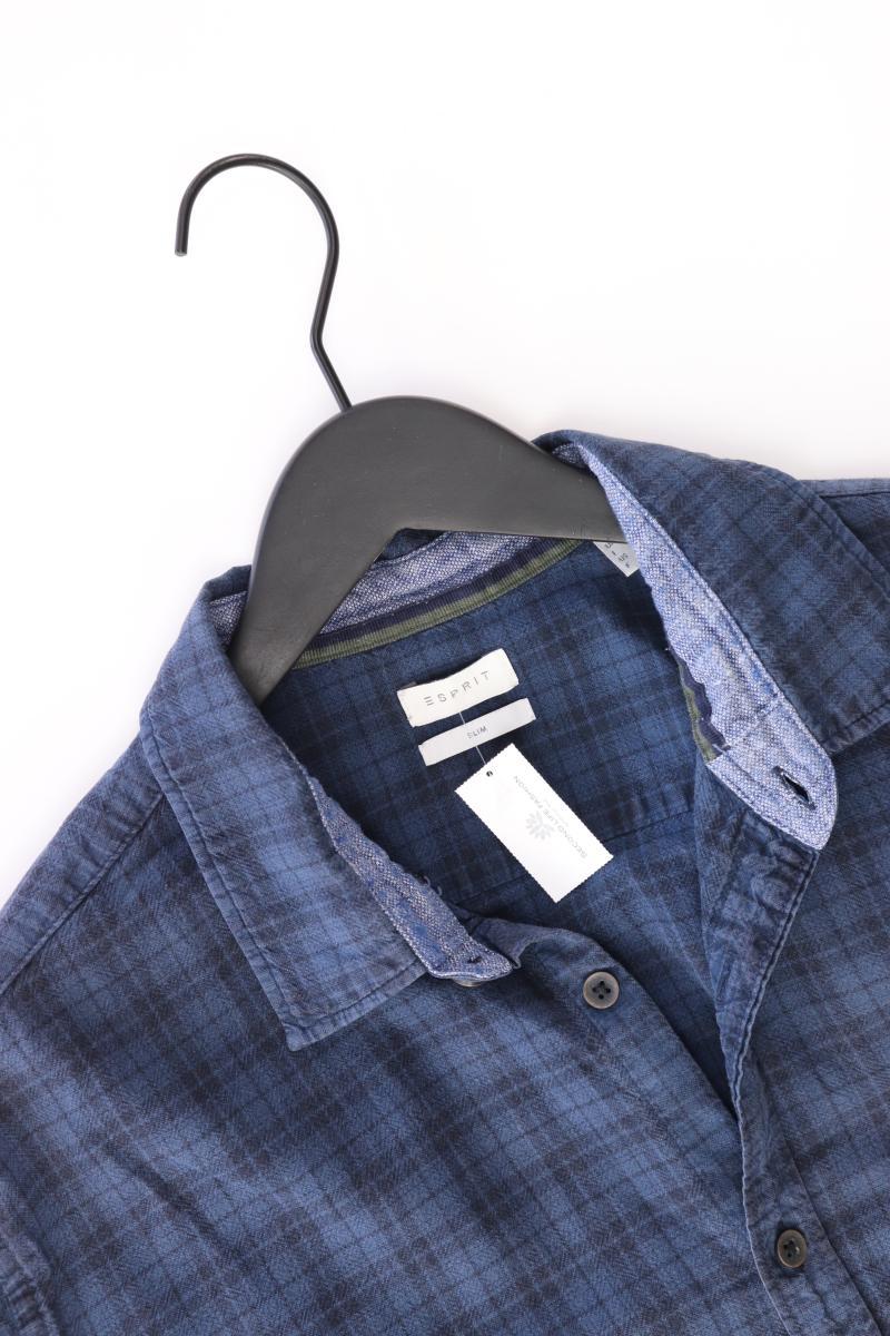 Esprit Karohemd für Herren Gr. XL kariert Langarm blau aus Baumwolle - Image 3