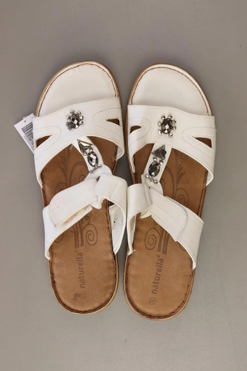 Naturella Sandalen Gr. 42 neuwertig weiß aus Kunstleder