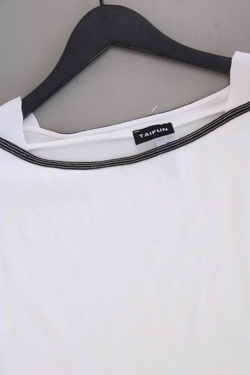 Taifun Kurzarmbluse Gr. 46 neuwertig weiß aus Polyester - Image 2