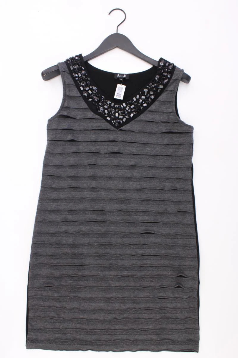 Miss H. Abendkleid Gr. 40 Ärmellos grau aus Viskose