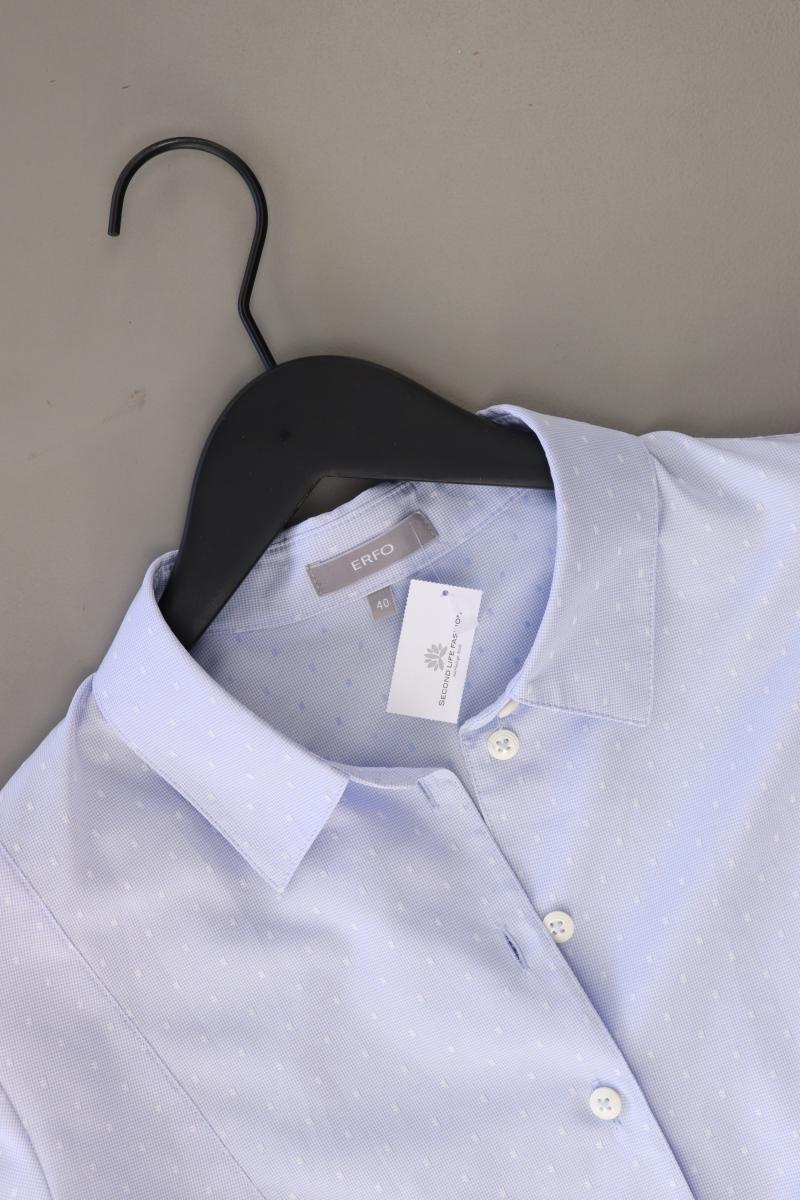 ERFO Regular Bluse Gr. 40 3/4 Ärmel blau aus Polyester - Image 3