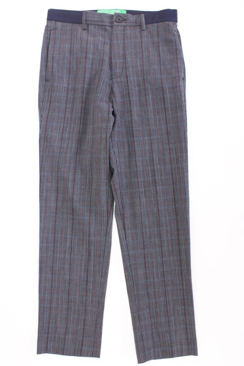 United Colors of Benetton Stoffhose Gr. IT 42 (S) gestreift grau aus Viskose