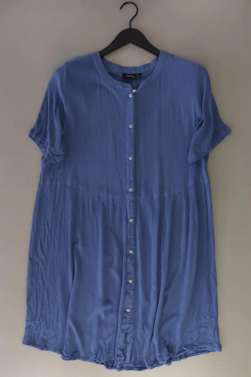 Zizzi Stretchkleid Gr. 48/50 Kurzarm blau