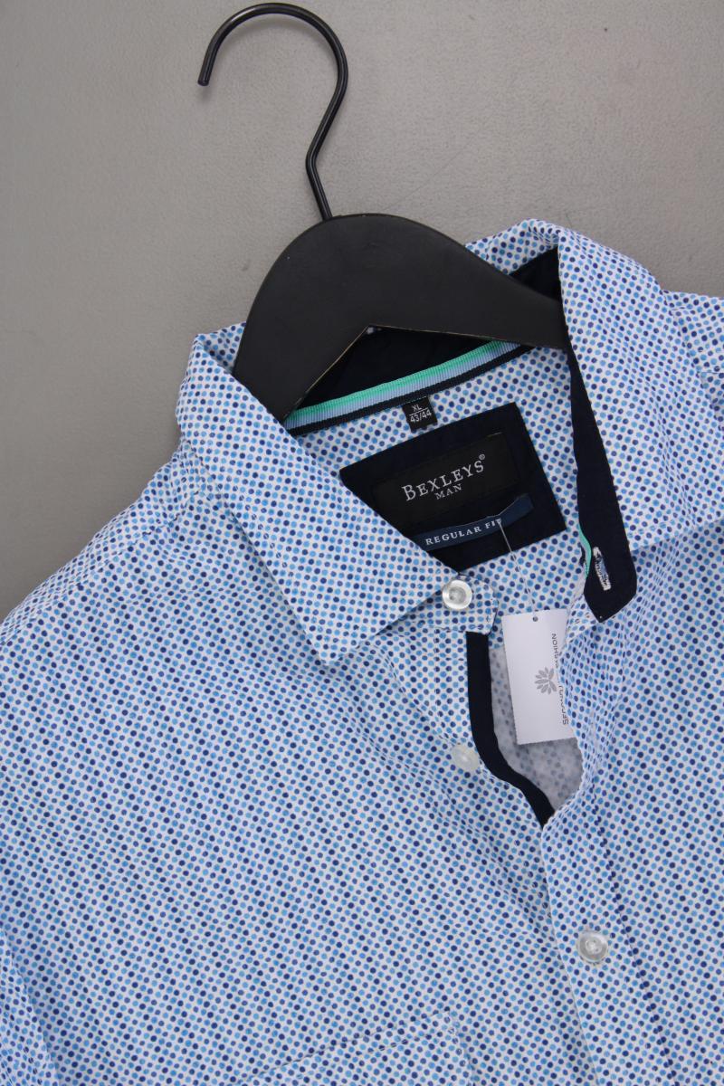 Bexleys Bexleys Hemd für Herren Gr. Hemdgröße 43/44 gepunktet Kurzarm blau - Image 2