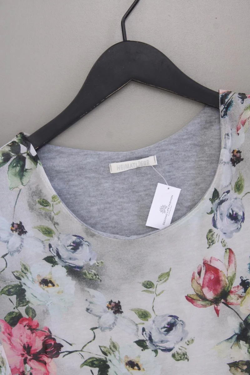 HEIMATLIEBE Classic Bluse Gr. M mit Blumenmuster 3/4 Ärmel grau aus Polyester - Image 2