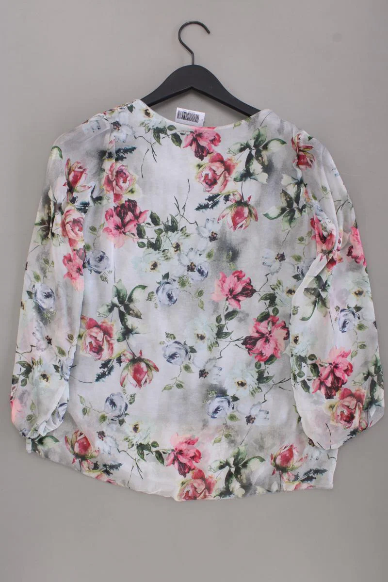 HEIMATLIEBE Classic Bluse Gr. M mit Blumenmuster 3/4 Ärmel grau aus Polyester - Image 3