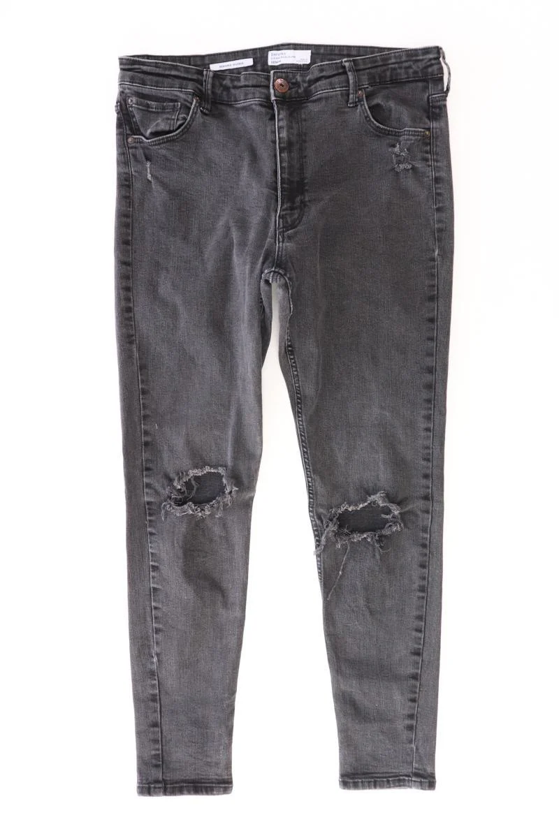 Bershka Skinny Jeans Gr. 44 grau aus Baumwolle